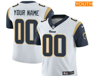 Youth Los Angeles Rams Custom Vapor Untouchable White Road NFL Nike Limited Jersey