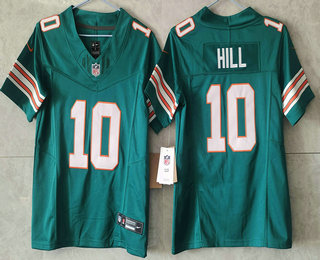 Youth Miami Dolphins #10 Tyreek Hill Aqua 2023 FUSE Vapor Limited Throwback Stitched Jersey