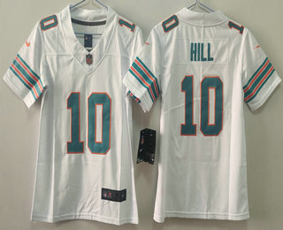 Youth Miami Dolphins #10 Tyreek Hill Limited White Throwback Vapor Jersey