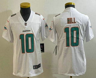 Youth Miami Dolphins #10 Tyreek Hill Limited White Vapor Jersey