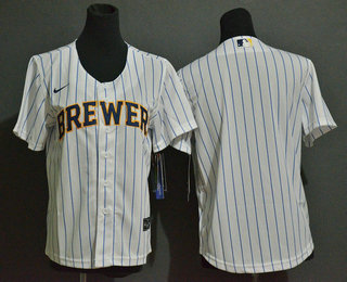 Youth Milwaukee Brewers Blank White Stitched MLB Cool Base Nike Jersey