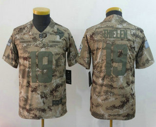 Youth Minnesota Vikings #19 Adam Thielen 2018 Camo Salute to Service Stitched NFL Nike Limited Jersey