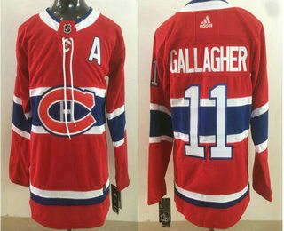 Youth Montreal Canadiens #11 Brendan Gallagher Red With A Patch Adidas Stitched NHL Jersey