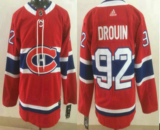 Youth Montreal Canadiens #92 Jonathan Drouin Red With A Patch Adidas Stitched NHL Jersey