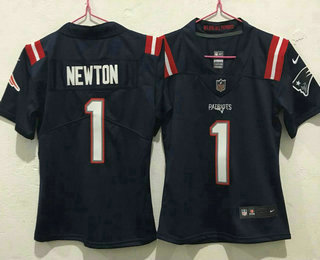 Youth New England Patriots #1 Cam Newton Navy Blue 2020 NEW Vapor Untouchable Stitched NFL Nike Limited Jersey