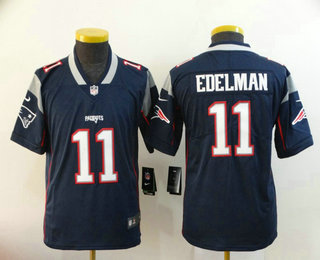 Youth New England Patriots #11 Julian Edelman Navy Blue 2017 Vapor Untouchable Stitched NFL Nike Limited Jersey