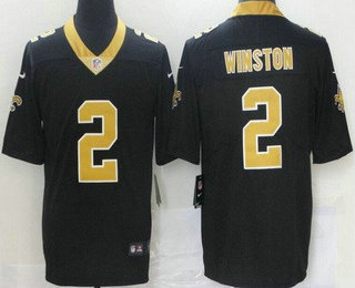 Youth New Orleans Saints #2 Jameis Winston Limited Black Vapor Untouchable Jersey