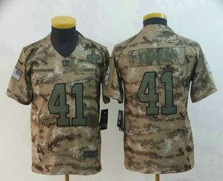 Youth New Orleans Saints #41 Alvin Kamara 2018 Camo Salute to Service Stitched NFL Nike Limited Jersey