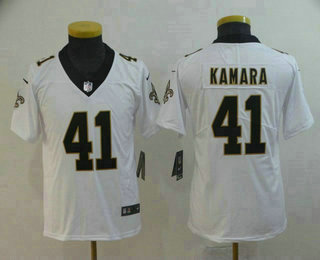 Youth New Orleans Saints #41 Alvin Kamara White 2017 Vapor Untouchable Stitched NFL Nike Limited Jersey