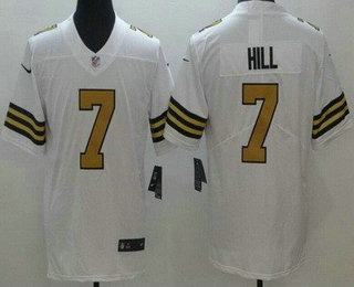 Youth New Orleans Saints #7 Taysom Hill Limited White Rush Color Jersey