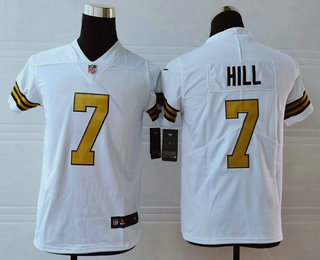 Youth New Orleans Saints #7 Taysom Hill White 2016 Color Rush Stitched NFL Nike Limited Jersey