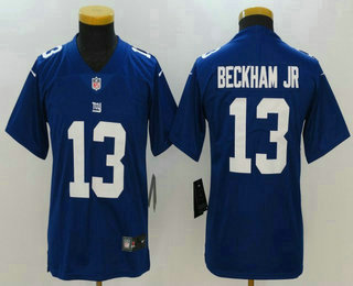 Youth New York Giants #13 Odell Beckham Jr Royal Blue 2017 Vapor Untouchable Stitched NFL Nike Limited Jersey