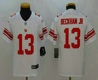 Youth New York Giants #13 Odell Beckham Jr White 2017 Vapor Untouchable Stitched NFL Nike Limited Jersey