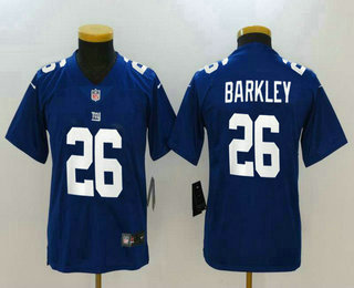 Youth New York Giants #26 Saquon Barkley Blue 2018 Vapor Untouchable Stitched NFL Nike Limited Jersey