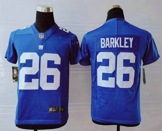 Youth New York Giants #26 Saquon Barkley Blue 2018 Vapor Untouchable Stitched NFL Nike Limited Jersey