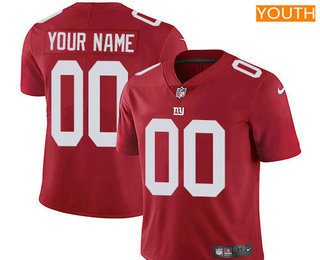 Youth New York Giants Custom Vapor Untouchable Red Alternate NFL Nike Limited Jersey