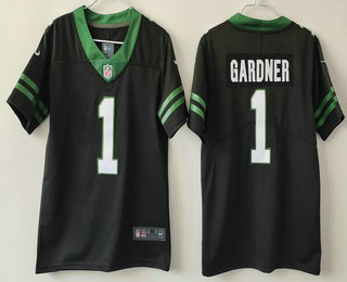 Youth New York Jets #1 Sauce Gardner Limited Black 2024 Vapor Jersey