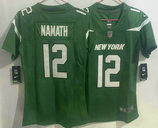 Youth New York Jets #12 Joe Namath Limited Green Vapor Jersey