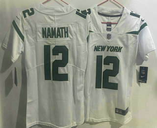 Youth New York Jets #12 Joe Namath Limited White Vapor Jersey