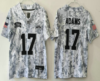 Youth New York Jets #17 Davante Adams Arctic Camo 2024 FUSE Salute to Service Limited Stitched Jersey