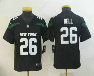 Youth New York Jets #26 Le'Veon Bell Black NEW 2019 Vapor Untouchable Stitched NFL Nike Limited Jersey