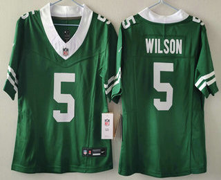 Youth New York Jets #5 Garrett Wilson Limited Green 2024 FUSE Vapor Jersey