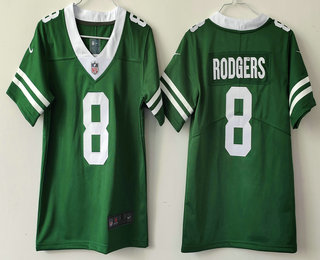 Youth New York Jets #8 Aaron Rodgers Limited Green 2024 Vapor Jersey