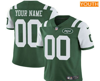 Youth New York Jets Custom Vapor Untouchable Green Team Color NFL Nike Limited Jersey