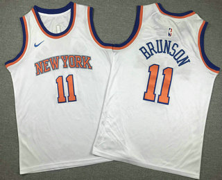 Youth New York Knicks #11 Jalen Brunson White Icon Swingman Jersey