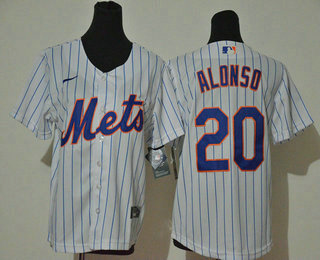 Youth New York Mets #20 Pete Alonso White Home Stitched MLB Cool Base Jersey