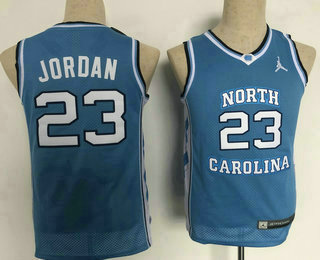 Youth North Carolina Tar Heels #23 Michael Jordan Light Blue Swingman Jersey