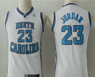 Youth North Carolina Tar Heels #23 Michael Jordan White College Basketball Brand Jordan Swingman Stitched NCAA Jersey