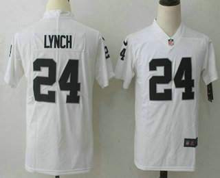 Youth Oakland Raiders #24 Marshawn Lynch White 2017 Vapor Untouchable Stitched NFL Nike Limited Jersey