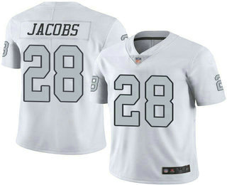 Youth Oakland Raiders #28 Josh Jacobs White 2019 Color Rush Stitched NFL Nike Limited Jersey