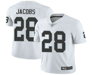 Youth Oakland Raiders #28 Josh Jacobs White 2019 Vapor Untouchable Stitched NFL Nike Limited Jersey