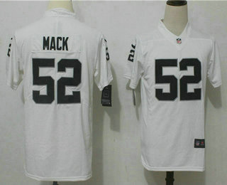 Youth Oakland Raiders #52 Khalil Mack White 2017 Vapor Untouchable Stitched NFL Nike Limited Jersey