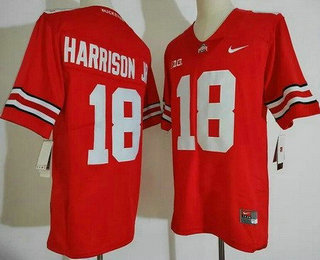 Youth Ohio State Buckeyes #18 Marvin Harrison Jr Red College Football Jersey