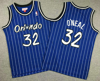 Youth Orlando Magic #32 Shaquille ONeal Blue 1994 Throwback Swingman Jersey