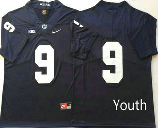 Youth Penn State Nittany Lions #9 Trace McSorley No Name Navy Blue 2017 Vapor Untouchable Stitched Nike NCAA Jersey