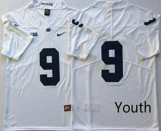 Youth Penn State Nittany Lions #9 Trace McSorley No Name White 2017 Vapor Untouchable Stitched Nike NCAA Jersey