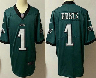 Youth Philadelphia Eagles #1 Jalen Hurts Limited Green Vapor Jersey