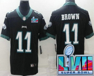 Youth Philadelphia Eagles #11 AJ Brown Limited Black Super Bowl LVII Vapor Jersey