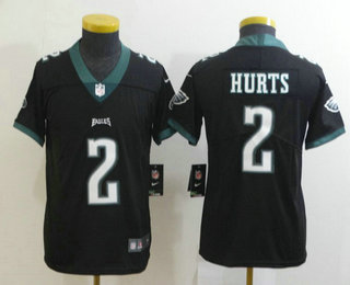 Youth Philadelphia Eagles #2 Jalen Hurts White 2020 Vapor Untouchable Stitched NFL Nike Limited Jersey