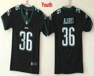 Youth Philadelphia Eagles #36 Jay Ajayi Black 2017 Vapor Untouchable Stitched NFL Nike Limited Jersey