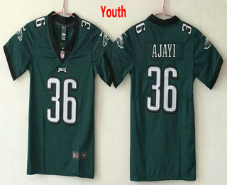 Youth Philadelphia Eagles #36 Jay Ajayi Midnight Green 2017 Vapor Untouchable Stitched NFL Nike Limited Jersey