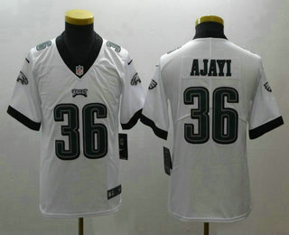 Youth Philadelphia Eagles #36 Jay Ajayi White 2017 Vapor Untouchable Stitched NFL Nike Limited Jersey