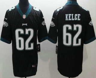 Youth Philadelphia Eagles #62 Jason Kelce Limited Black Vapor Jersey