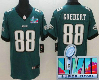 Youth Philadelphia Eagles #88 Dallas Goedert Limited Green Super Bowl LVII Vapor Jersey