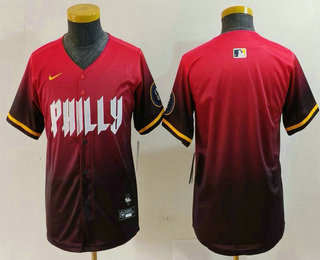 Youth Philadelphia Phillies Blank Red 2024 City Connect Limited Jersey