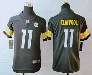 Youth Pittsburgh Steelers #11 Chase Claypool Black 2020 Vapor Untouchable Stitched NFL Nike Limited Jersey
